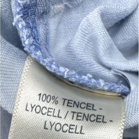 CLOTH & STONE Blue Lightwash Halter Neck Cropped Wide Leg Jumpsuit Pockets Sz XS - Picture 11 of 16